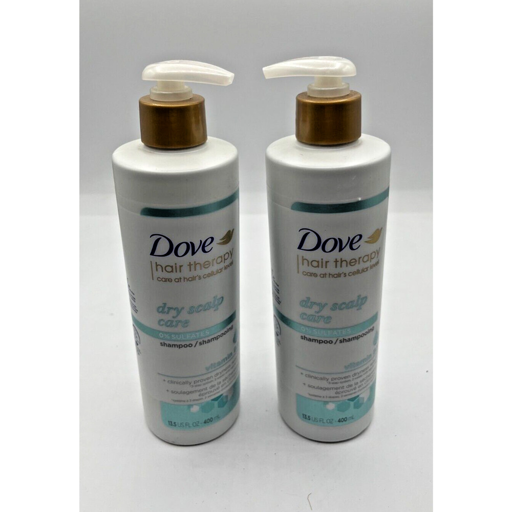 Dove Hair Therapy Dry Scalp Care Shampoo With Vitamin 2 Pack 13.5 Fl Oz